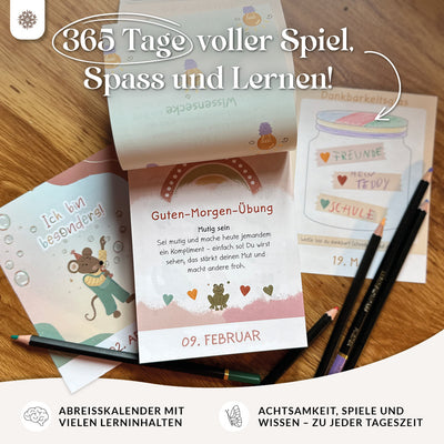 Abreißkalender für Kinder – 365 Tage Spiel, Spaß & Lernen - Jahresunabhängig